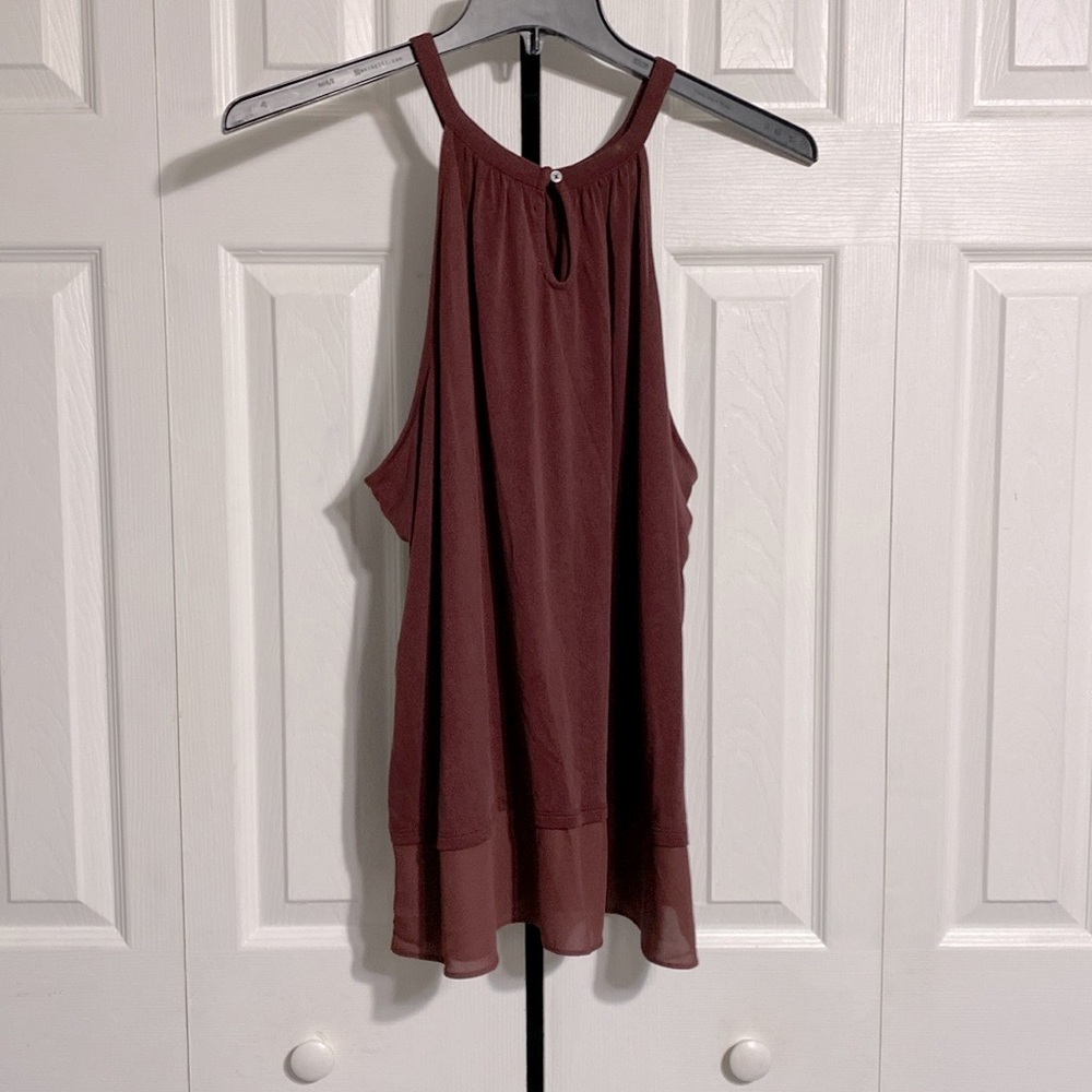 LOFT Burgundy Tank Top